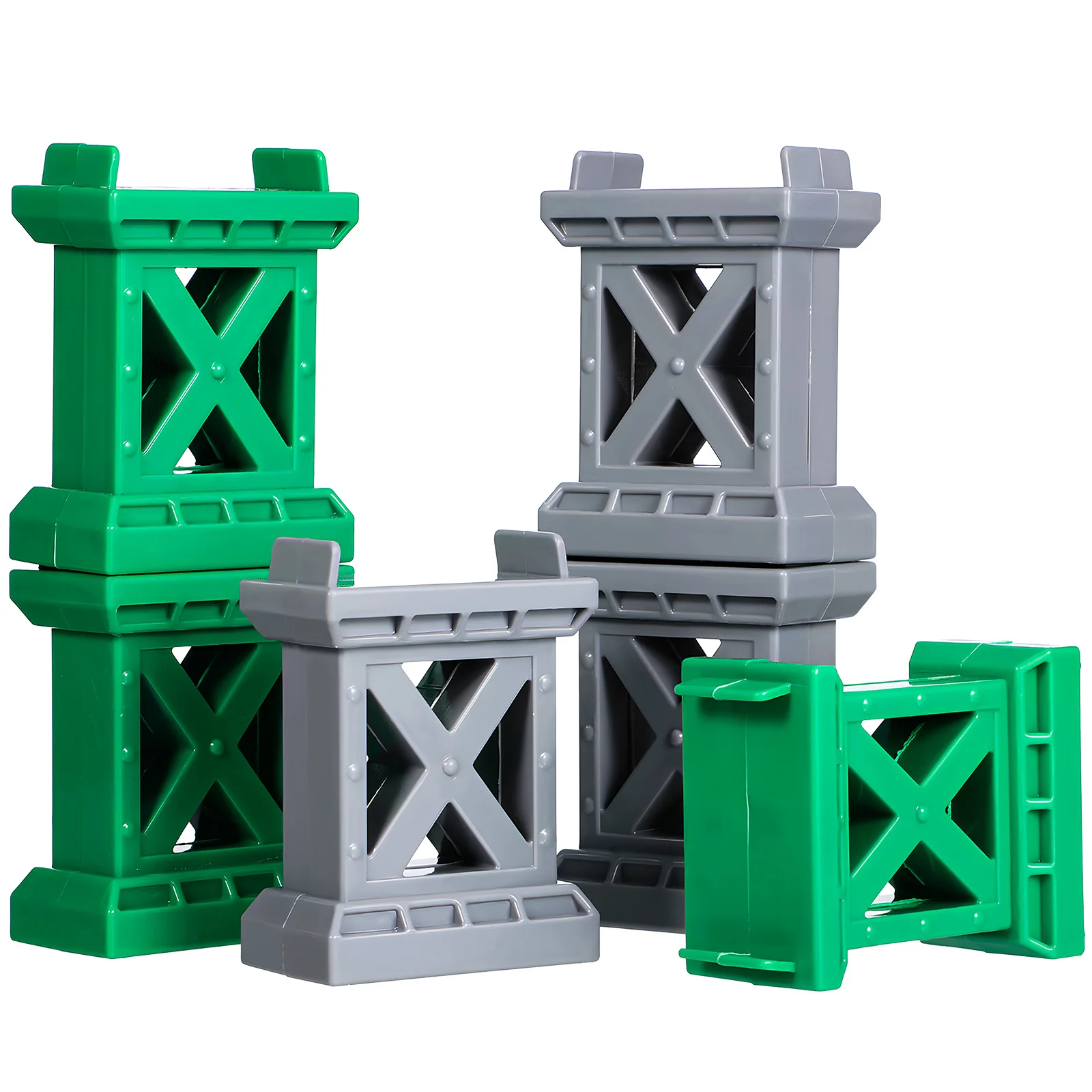 6 Pcs Train Track Toys Railway Accessories Superimposed Bridge Pier Support Child