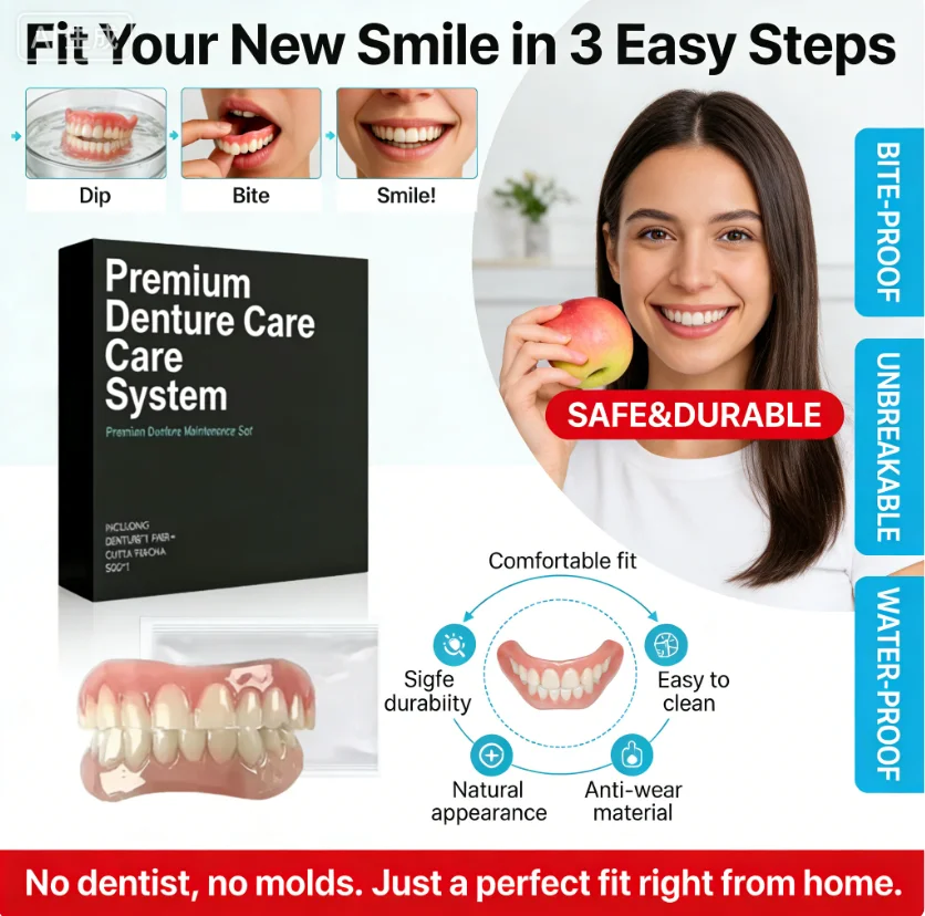 Silicone Kit Denture Silicone Liners Soft Denture Kit Soft Denture Kit Teeth Upper And Lower Set Easy Use Dental Care