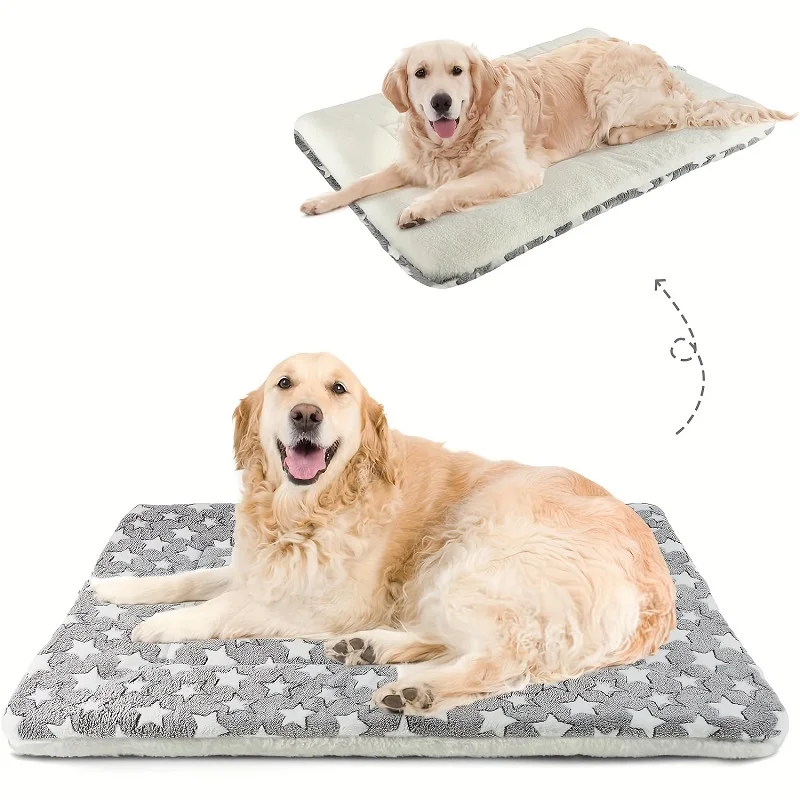 Esteras de cama para mascotas, estera de Franela suave para mascotas, manta gruesa y cálida para perros y gatos, cojín lavable a máquina para perros, funda para sofá, accesorios para mascotas