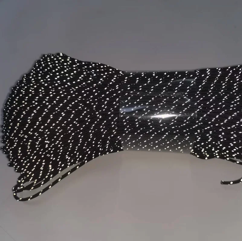 2mm Reflektierendes Paracord Länge 10/50/100M, Taktisches Fallschirmseil für Zelt, Camping, Angeln, Überlebensarmband 3-Strang Paracord-Seil – Detail 2