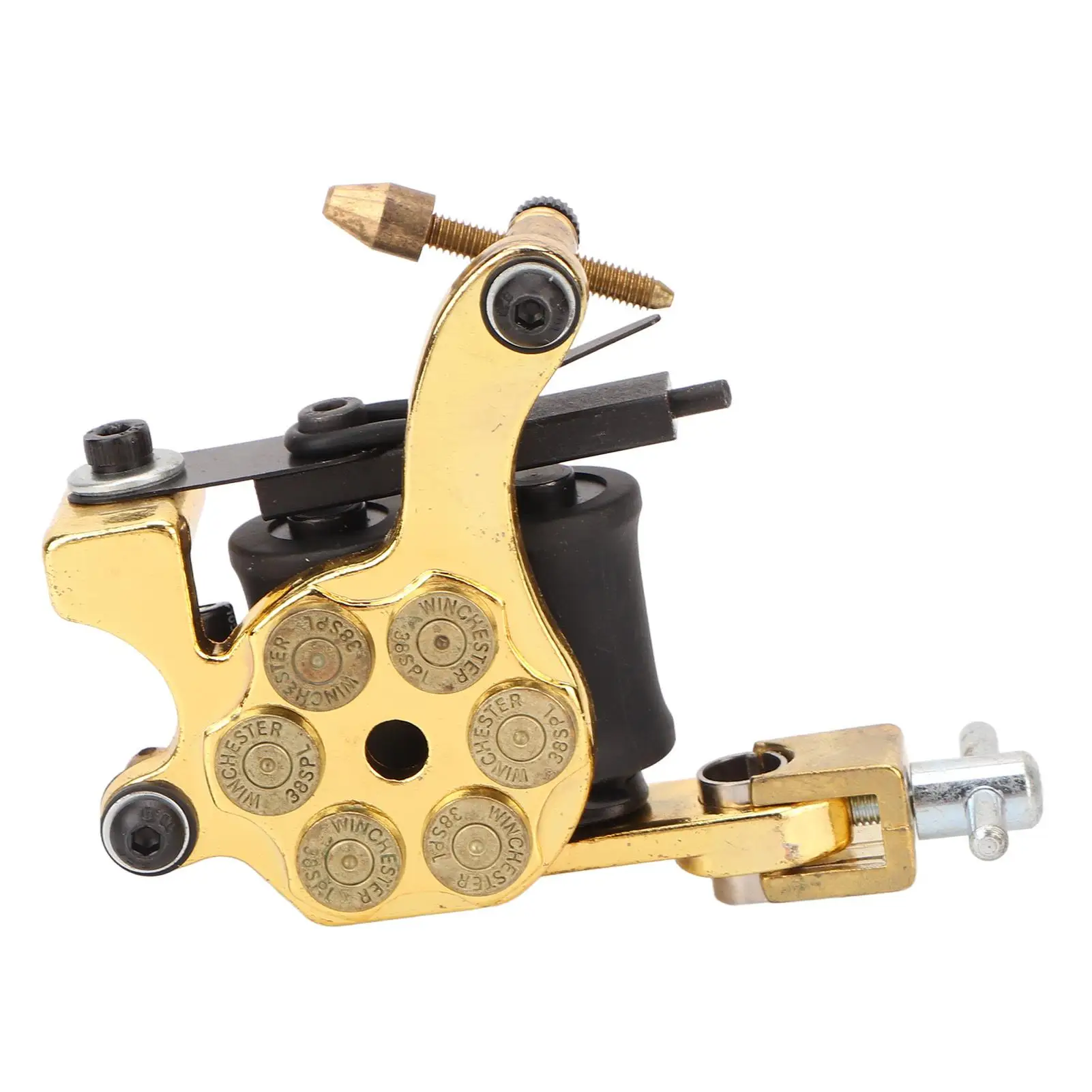 

Professional Coil Tattoo Machine - Handmade Zinc Alloy Frame, 10 Wraps Liner Shader for Salon Use