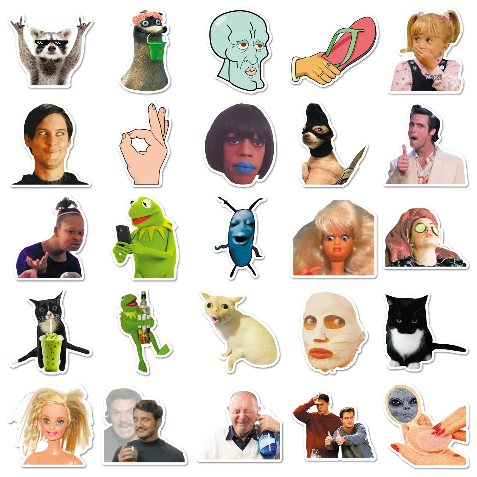 50/250Pcs Cute Funny Hot Meme Cartoon Cute Waterproof Sticker Skateboarding Retro Home Decal Sticker