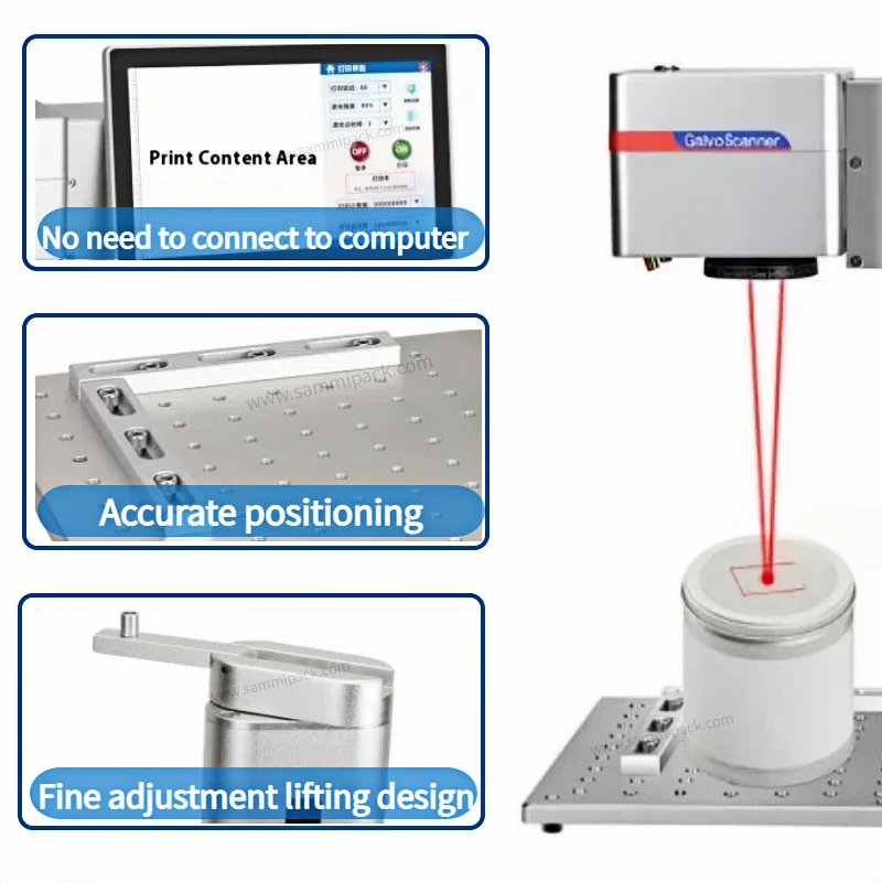 10 inch touchscreen draagbare lasermarkeermachine afdrukken tekst barcode QR-code foto tijd datum coderingsmachine