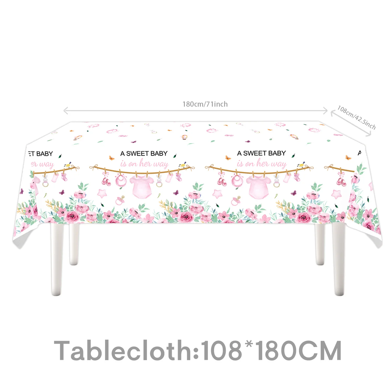 Junge Mädchen Baby Dusche Geschirr Pappteller Tassen Geschlecht offenbaren Partyzubehör blau Baby Junge rosa Baby Mädchen Partydekorationen – Detail 6