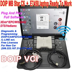 New DOIP MB Star C6 Support WiFi With laptop E7450 Upgrade Hardware SSD VCI C6 Multiplexer Auto Diagnosis Tool SD Connect C4