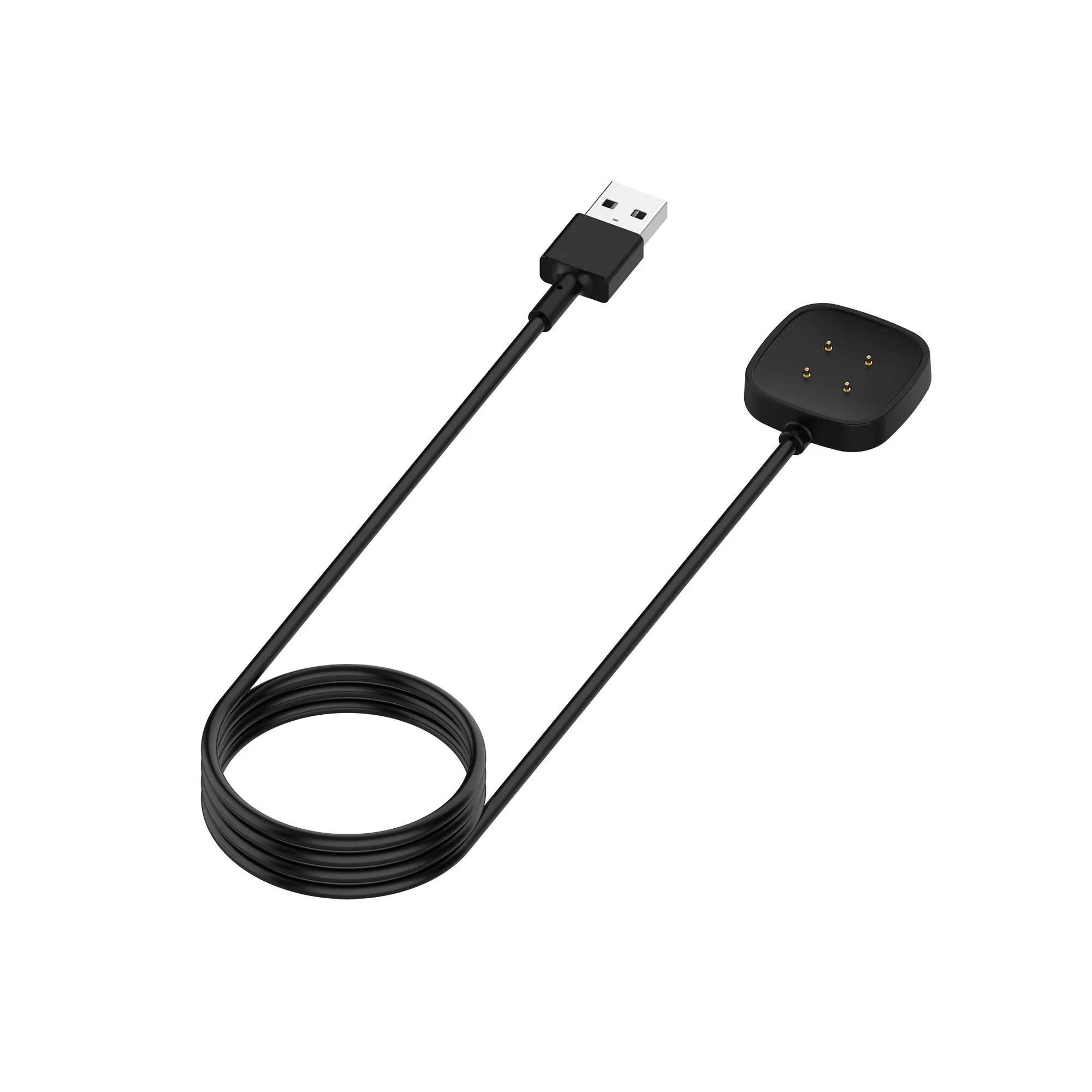 Cable USB de carga de 1M, cargador de datos para Fitbit Versa 4 3 /Sense 2/1, adaptador de corriente magnético para reloj inteligente, accesorios