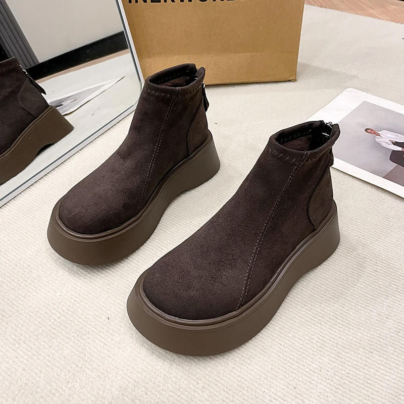 Women Ankle Boots Platform Chu - Sewing Latex 评论和价格