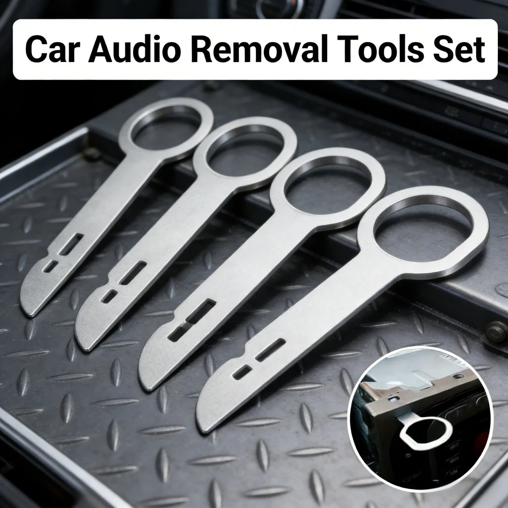 

4PCS Car Radio Removal Tool Stereo Key Universal Radio Stereo Release Removal Install Tool For Audi Vw Mercedes-Benz Bmw