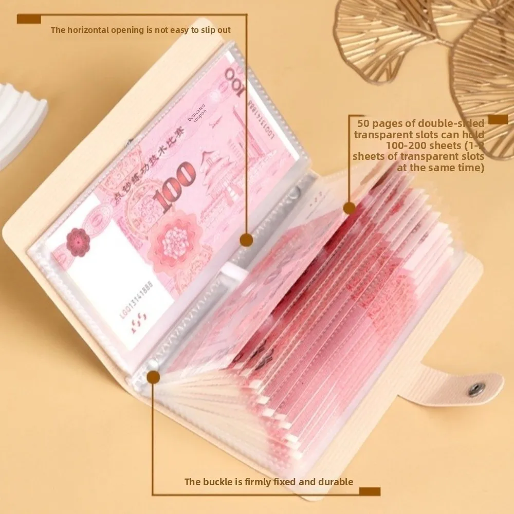 Riutilizzabili di grande capacità 100 buste Risparmio di denaro Challeng Impermeabile Risparmia denaro Budget Denaro Notebook PU Libro di archiviazione contanti