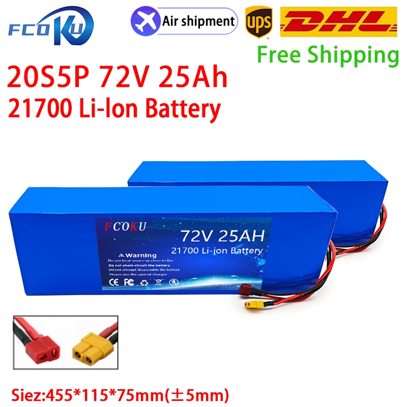 

High Power E-bike 20S 21700 72V 20Ah 25Ah 30Ah Lithium Battery Pack,For Electric Bicycle Motorcycle Scooter Li-ion Battery