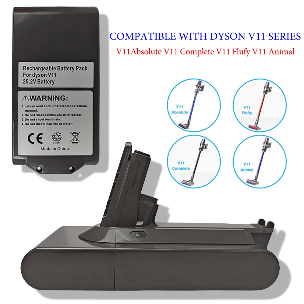 25.2V 6000/8000/10000mAh Vacuum Cleaner battery for Dyson V11 SV14 Cyclone Animal Absolute Total Clean Rechargeable Battery