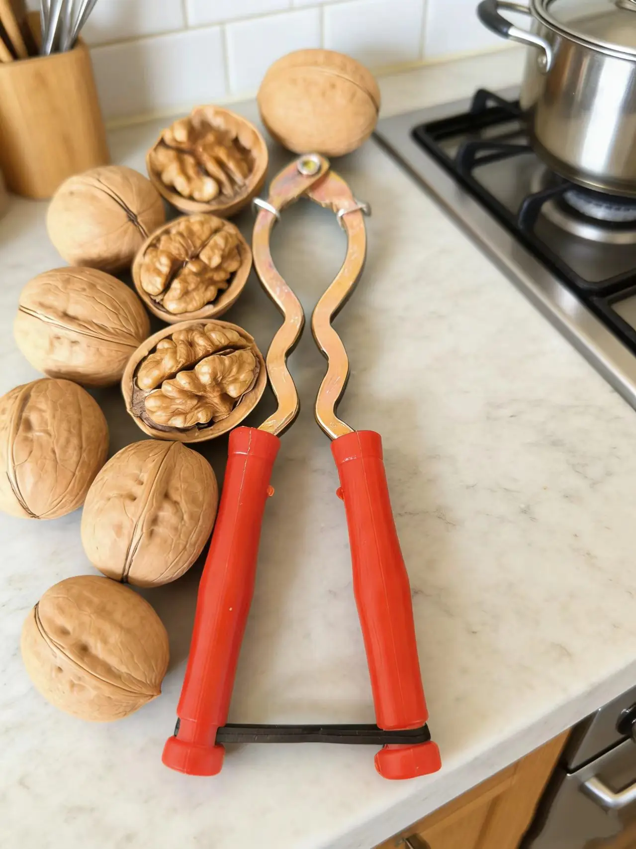 Walnut Clip Peeler Household Nut Cracking Tool Walnut Metal Fragmentation Tool Pine Nut Boutique Cracking Pliers