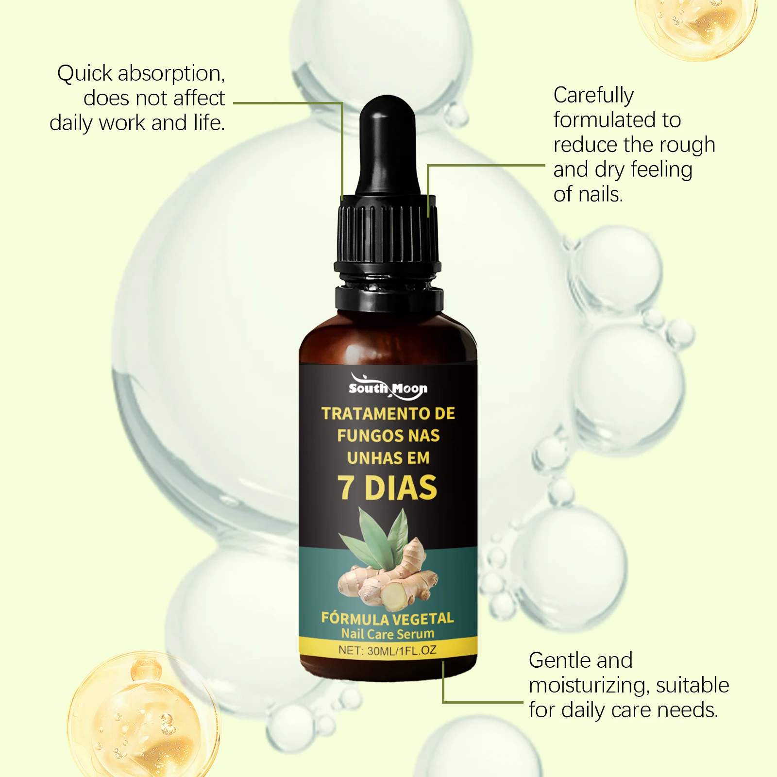Siero per rinnovamento delle unghie fungine Anti infezione Paronichia Onicomicosi Ripristina unghie danneggiate scolorite Essenza per la cura delle unghie dei piedi delle mani