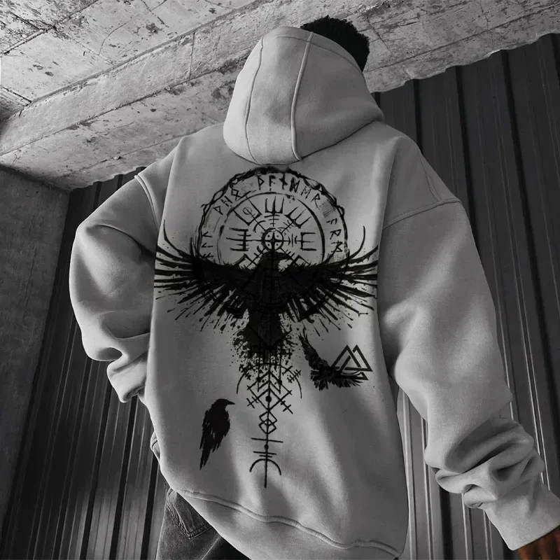 Vintage Gothic Eagle Totem 3D Printed Hoodies Sweatshirt Men's Loose Casual Hoodie Personality Tracksuit Pullover Men's Clothing