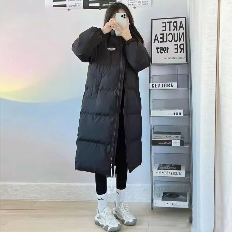 Medium And Long Down Cotton-padded Jacket Women's Autumn And Winter 2024 New Fashion Oversize Cotton-padded Jacket Padded Coat