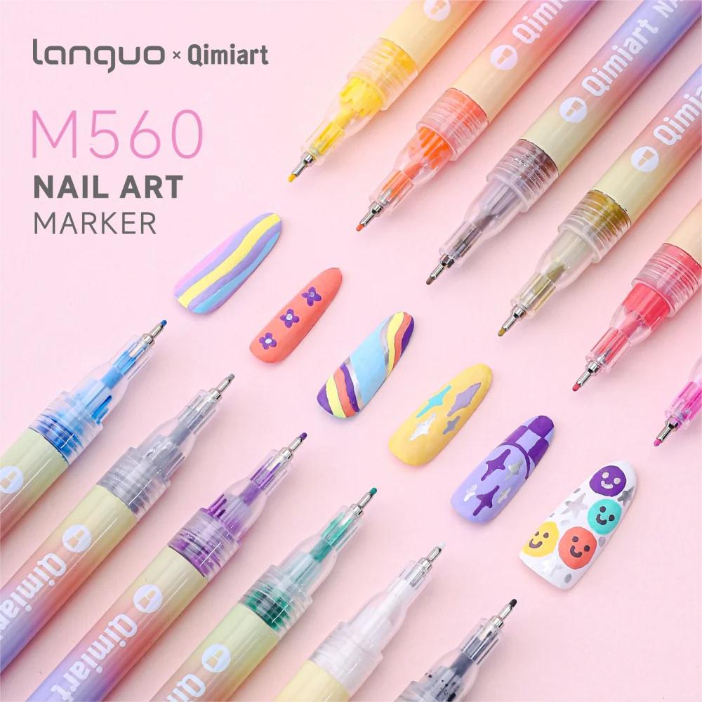 

12-цветные прямые жидкие маркеры для дизайна ногтей, наборы маркеров для акриловой краски, быстросохнущие профессиональные принадлежности для рисования, товары для рукоделия «Снова в школу»