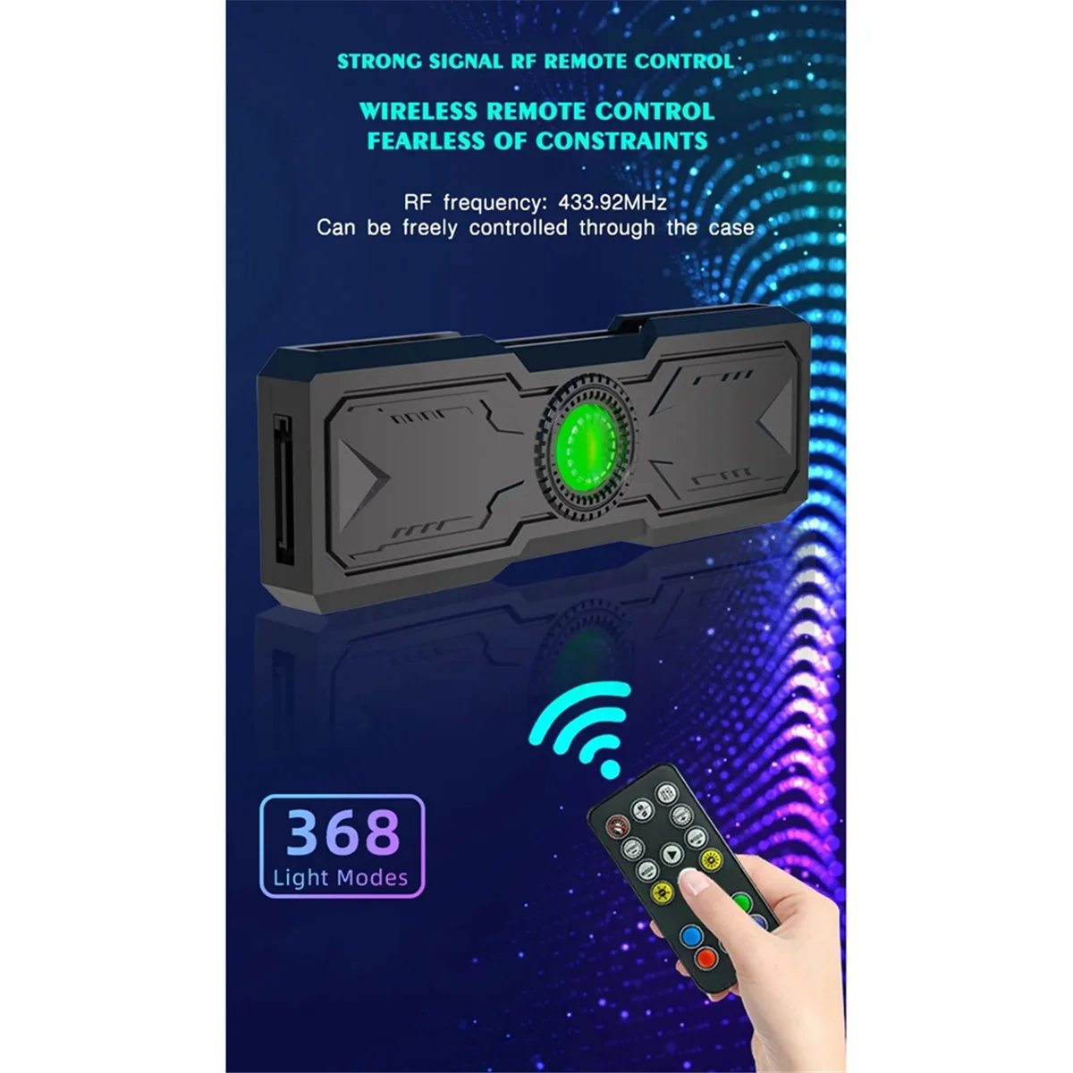 컴퓨터 팬 4PIN PWM 5V 3PIN ARGB 9 in 1 허브 RGB 라이트 분배기 컨트롤러 원격 제어 마더 보드 동기화 듀얼 모드