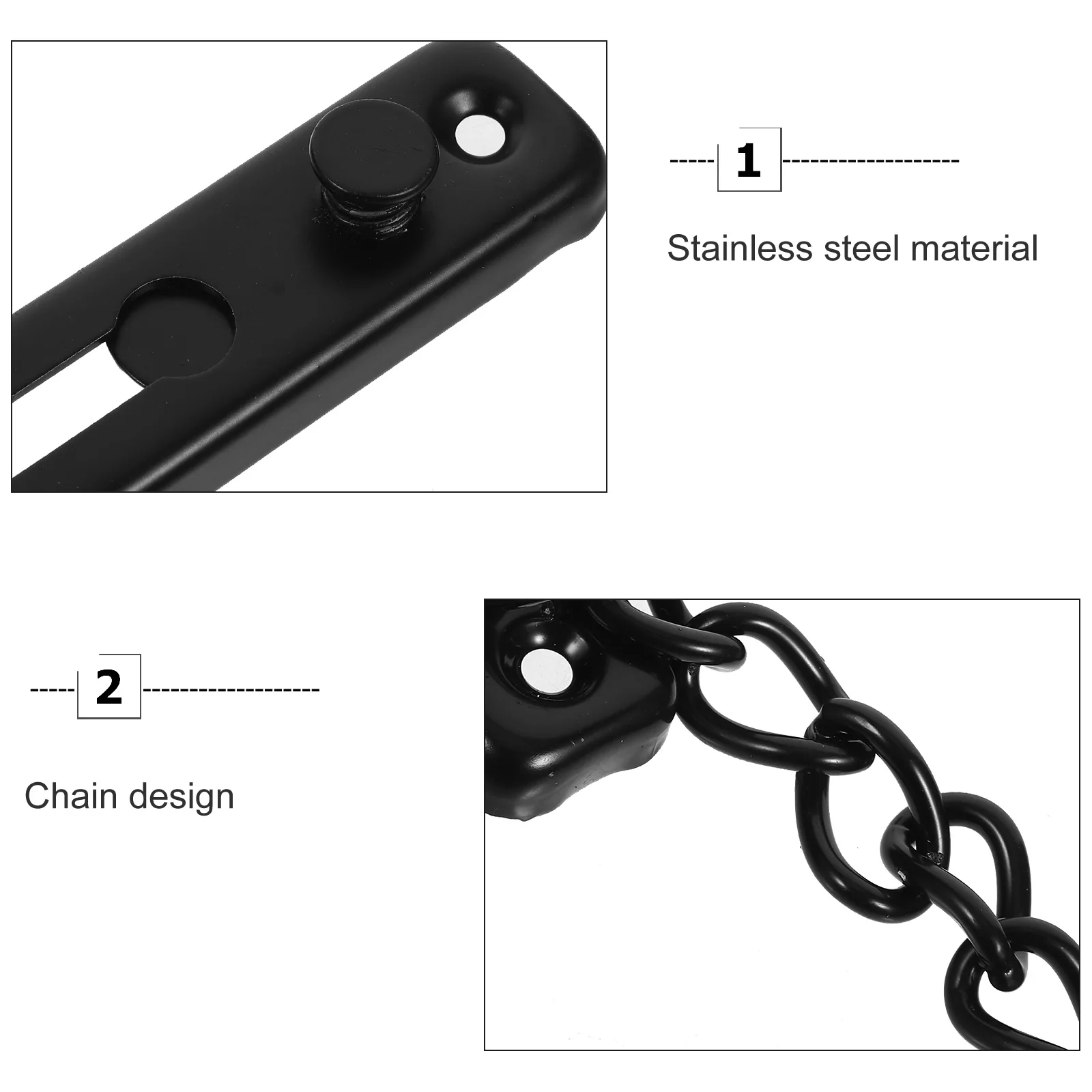 

1 set 1 Set Stainless Steel Door Chain Security Lock Indoor Hotel Apartment Gate Latch Durable Pet Child Safety Door Lock Chain