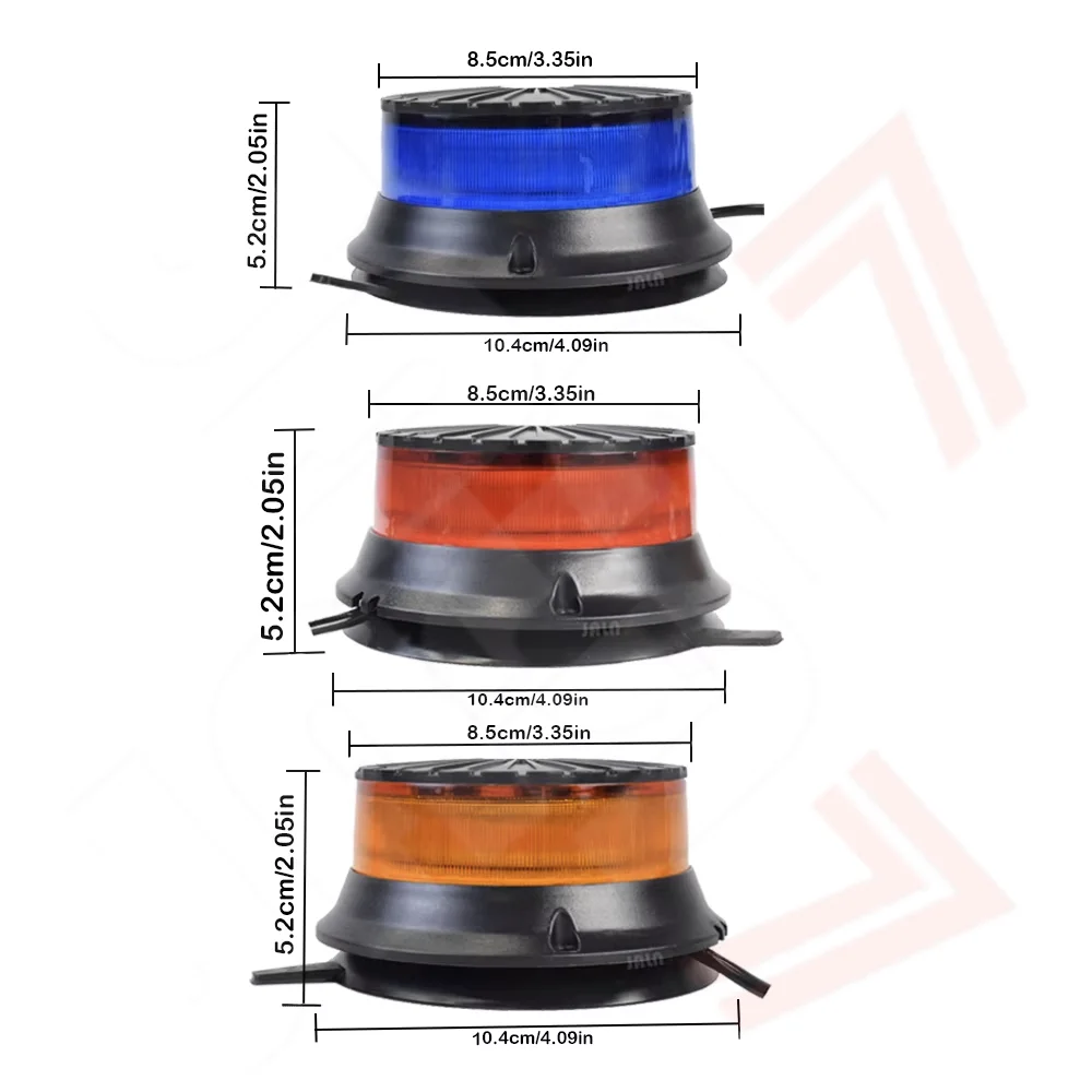 JALN7 LED Warning Strobe Light Flashing Rotating Car Truck Roof Top Signal Strobe Lamp 12V 24V Amber Red Blue CE Rohs