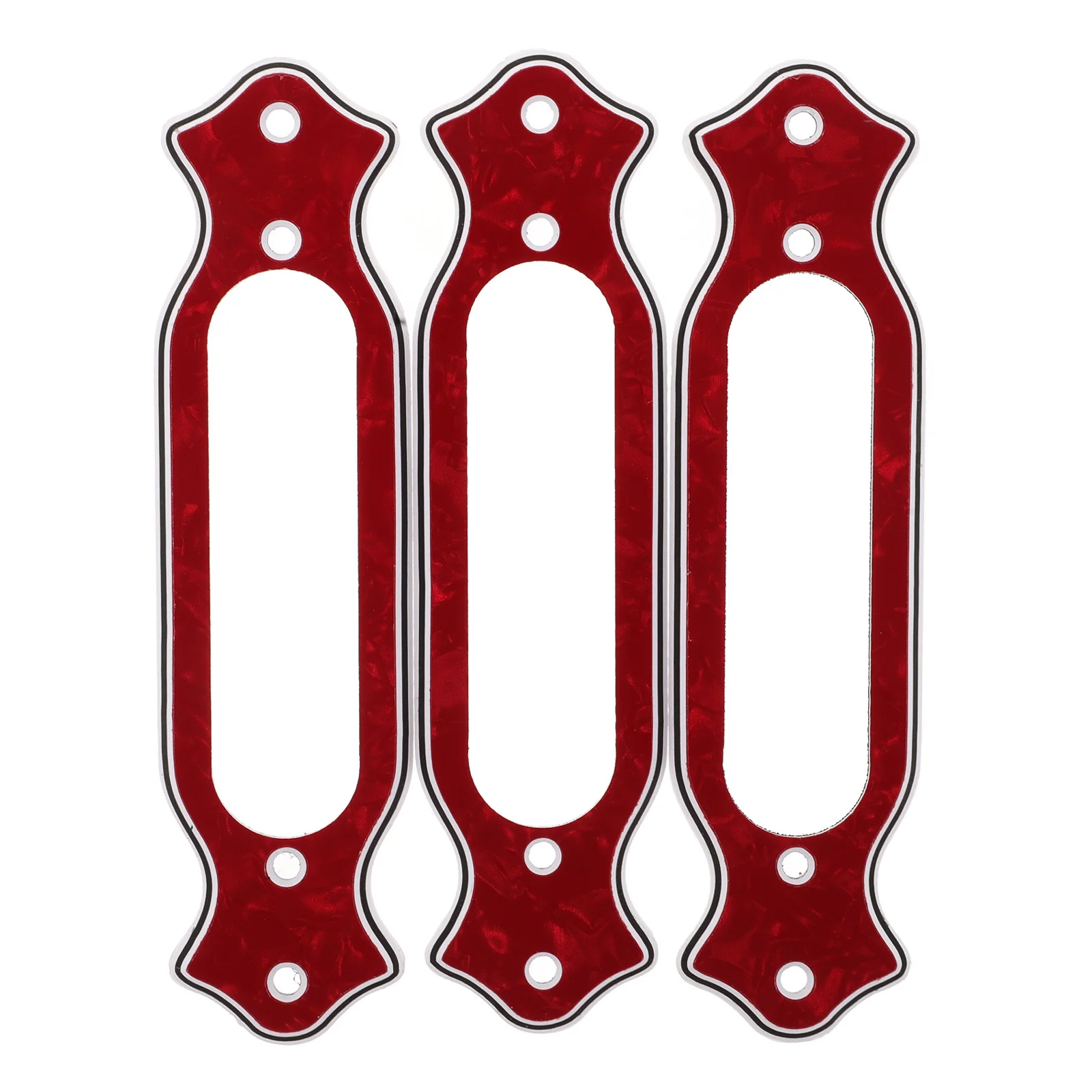 

3pcs Red Guitar Pickup Single Coil Covers Electric Mounting Rings Replacement Parts Accessories For Acoustic Electric Guitar