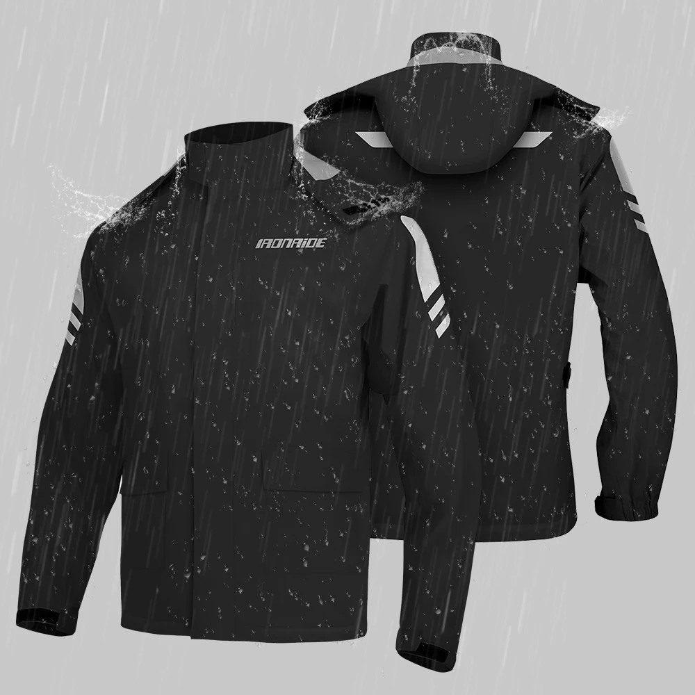 Men Women Motorcycle Raincoat Waterproof 100% Motorcycle Rider Raincoat Suit Moto Raincoat Rain Coat Jacket Pants Biker Rain Set