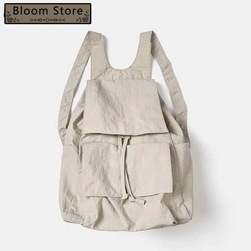 

Simple Solid All Match Backpacks Women Students Y2k Aesthetic Casual Schoolbags 2025 New Fashion Ins Trendy Bags Japanese