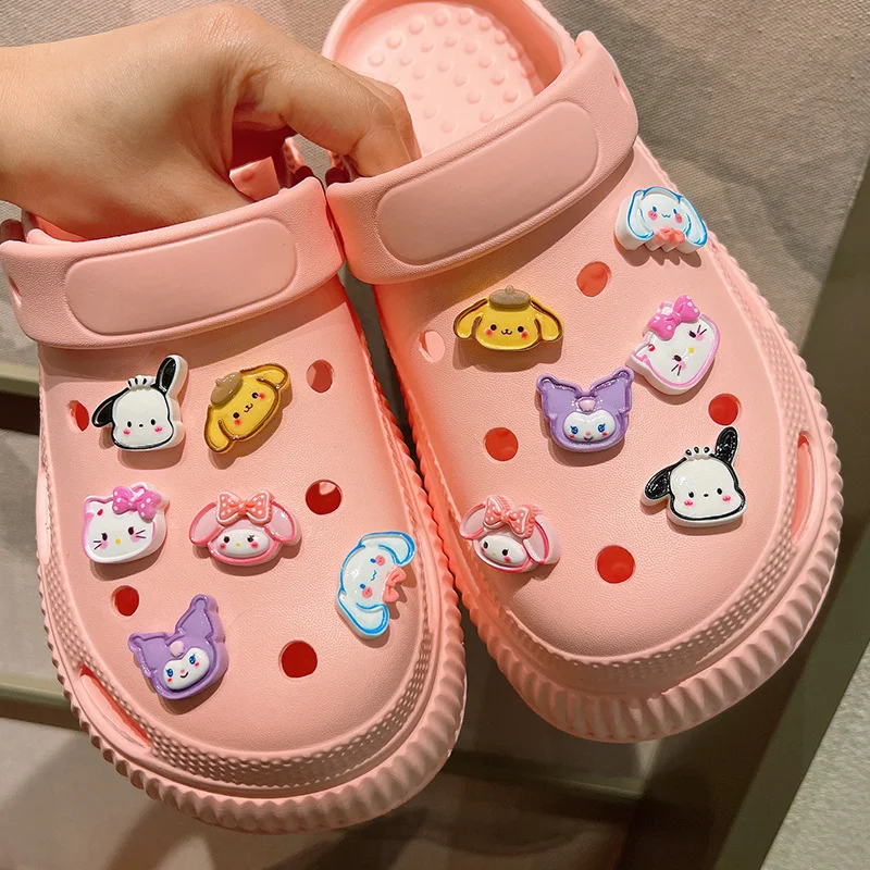 

﻿ 12pcs/set Sanrio kuromi Shoe Accessories melody Charms Buckle Set Cartoon Classic Character Kawaii DIY Charm Gift
