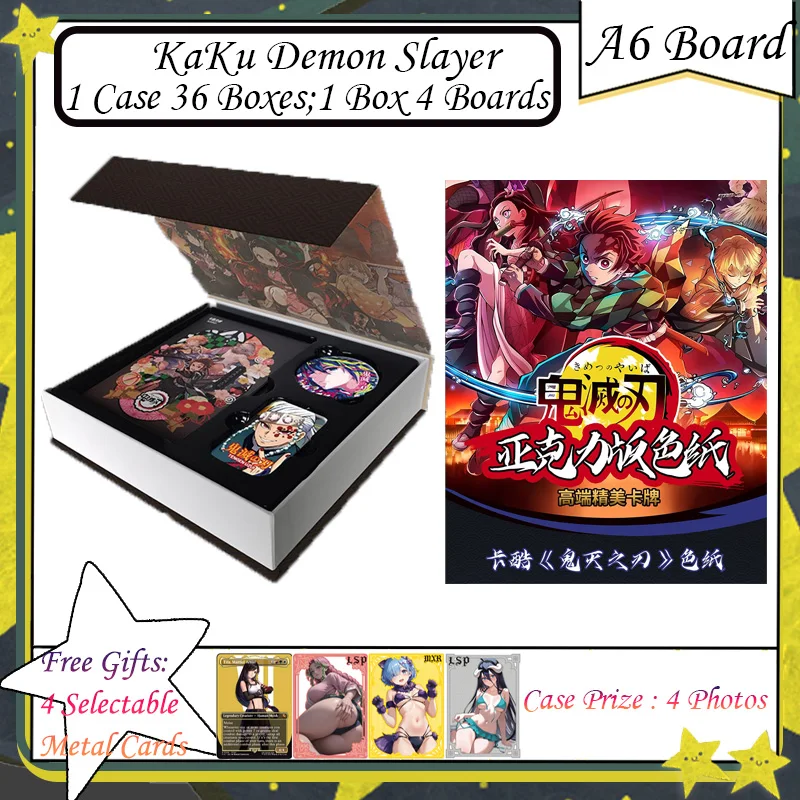 

KaKu доски Demon Slayer A6, цветная бумага, аниме Kimetsu Yaiba Tanjirou Kamado Nezuko, карты, детский подарок, карты Demon Slayer