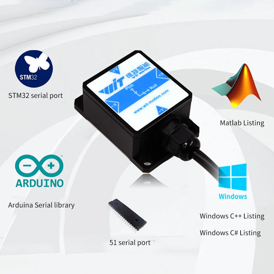 

HWT901B 10-axis Attitude Sensor Accelerometer BMI160 Gyroscope Magnetic Field RM3100 Air Pressure HWT901B 232 485 TTL CAN