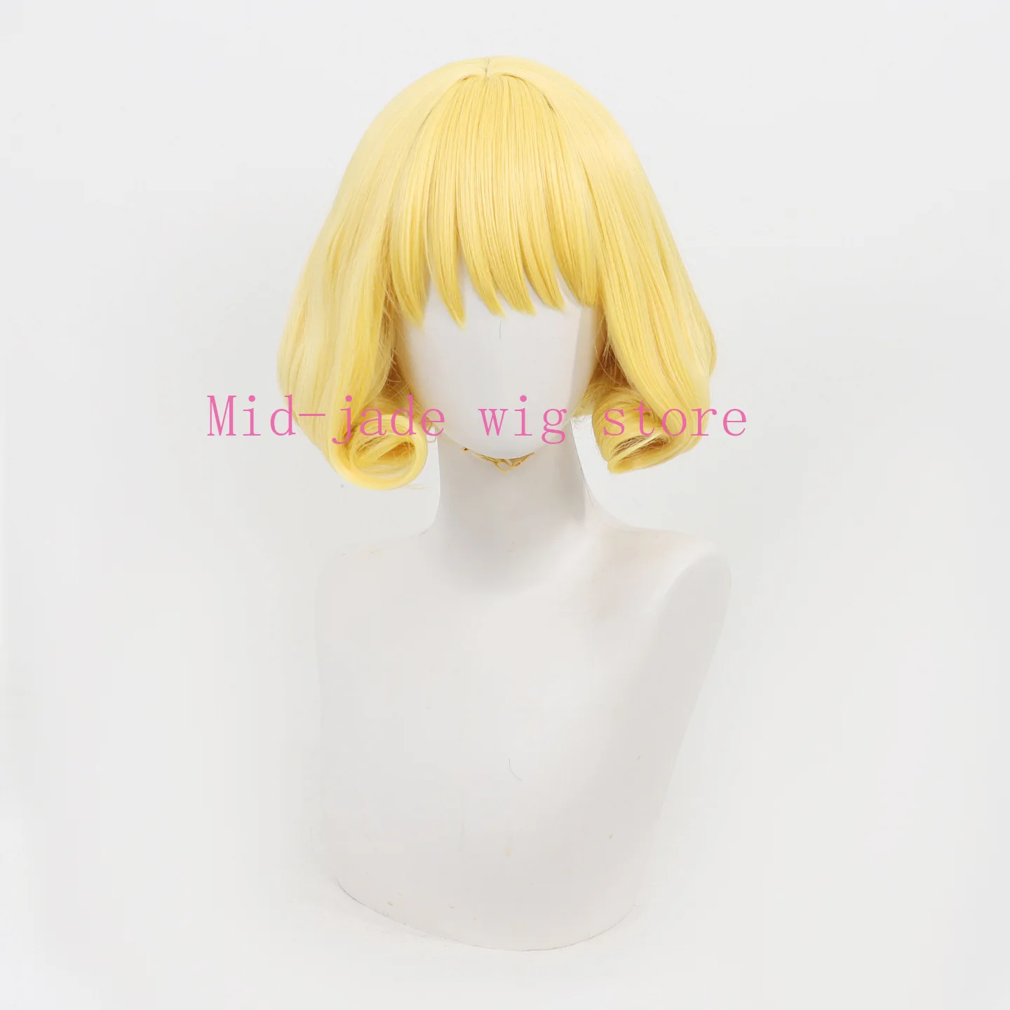 Hana Kurusu Cosplay Wig from Jujutsu Kaisen, Angel Style Bob Hair with Natural Scalp Effect and Inner Curl Design for Anime