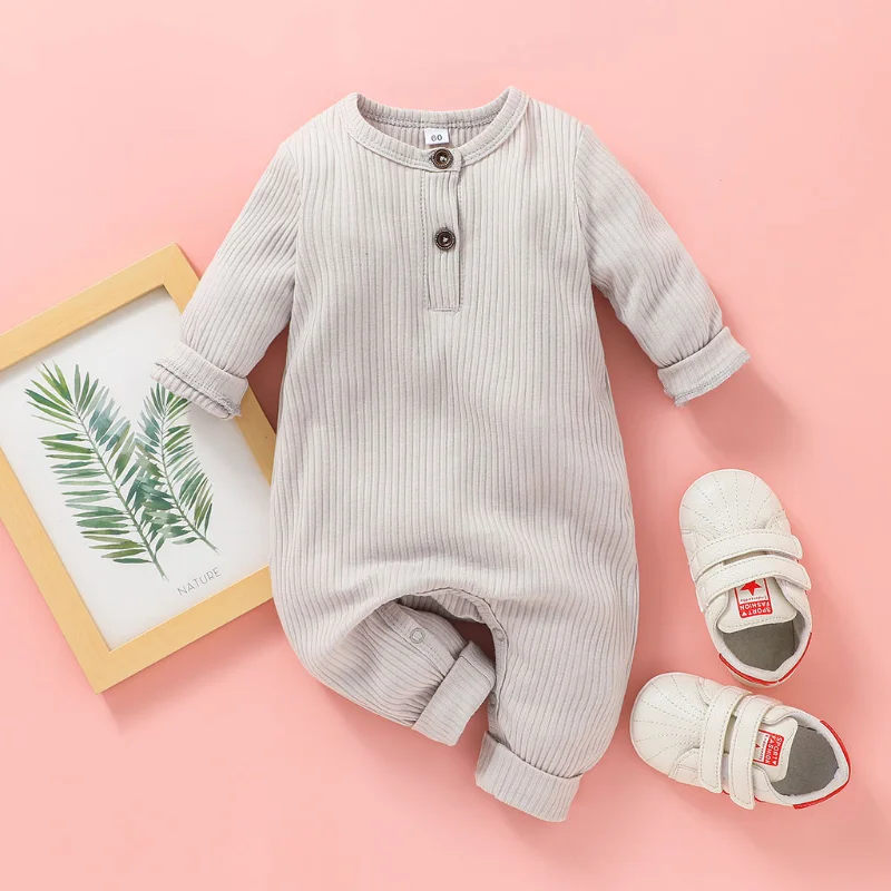 Newborn Baby Boy Clothes 0 to 12 Months Cute Onesies For Baby Girl Korean Style Long Sleeve Infant Romper Toddler Jumpsuit