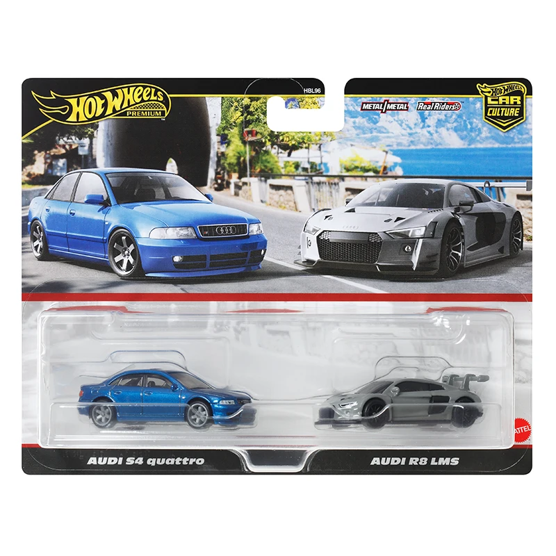 Roda panas budaya mobil seri ganda mobil model 1/64 simulasi Porsche 993/718 audi nissan model mobil hadiah Natal Anak laki-laki