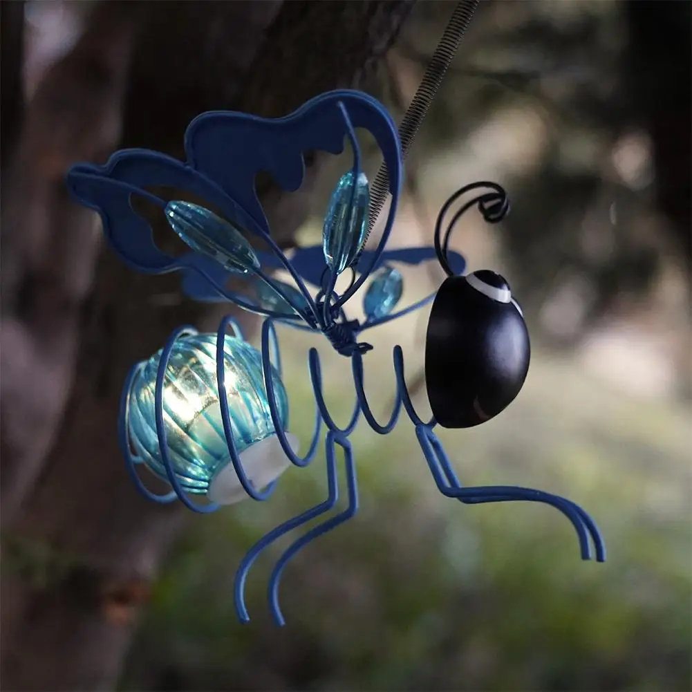 

Hanging Simulated Luminous Insect Interesting Garden Gardening Art Decorations Insect Dark Decorations F8U3
