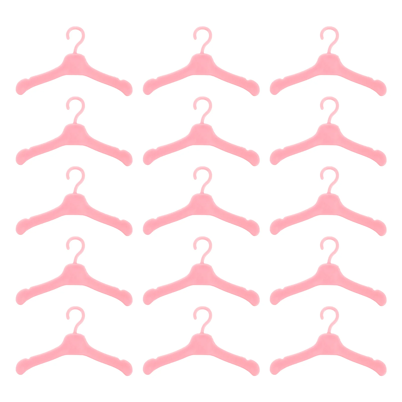 

50 Pcs Hanger Outfit Hangers Rack for Clothes Plastic Dolls Racks Miniature