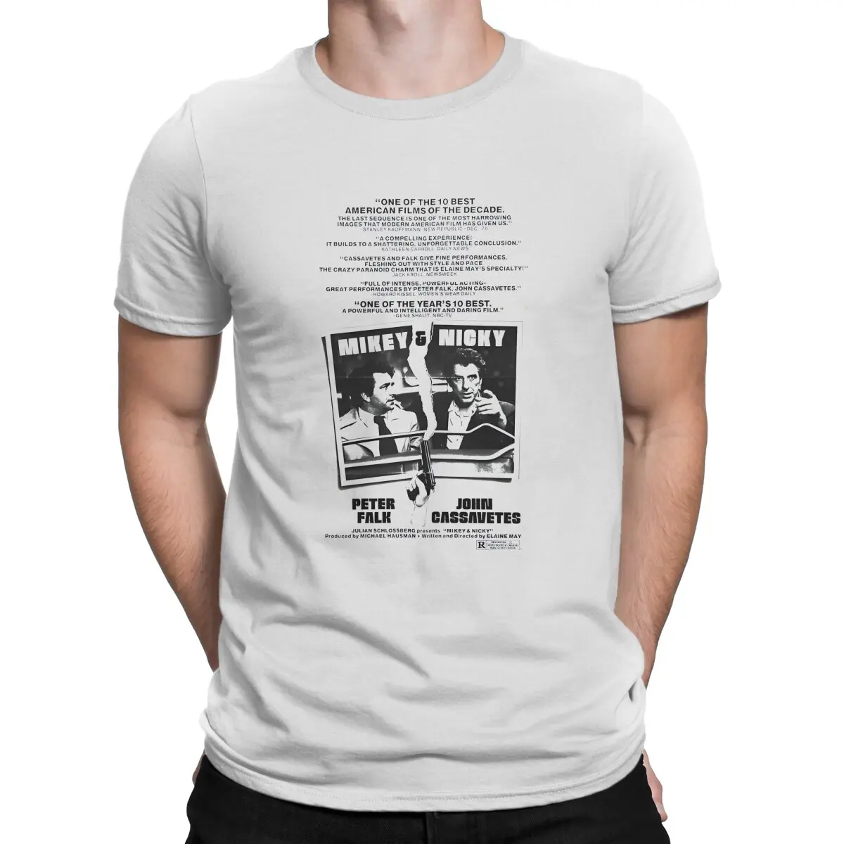 Columbo TV Series MIKEY AND NICKY Classic Poster Tshirt Homme Men's Clothing Blusas Cotton T Shirt For Men