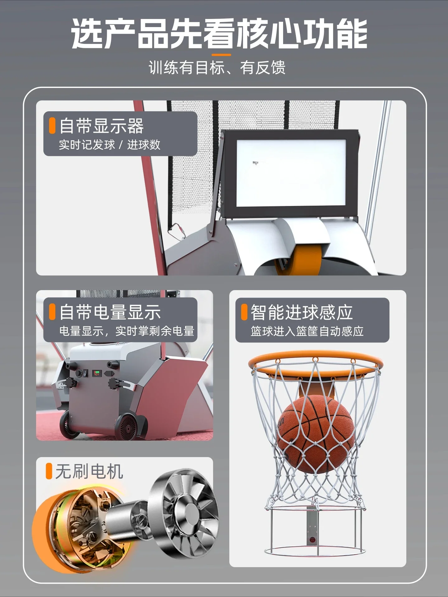Basketball automatic serve machine, basketball machine trainer, intelligent free pick-up and shoot return device, training