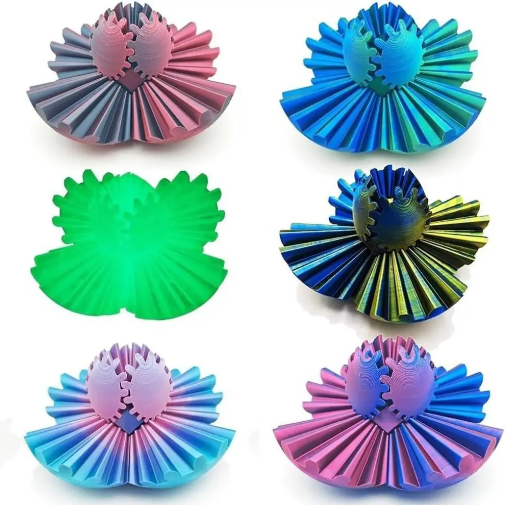 New Anxiety Relaxing 3D Printed Gear Ball Fidget Toy Sensory Needs Spin Ball Gear Sphere Rotary Stress Ball for Kids
