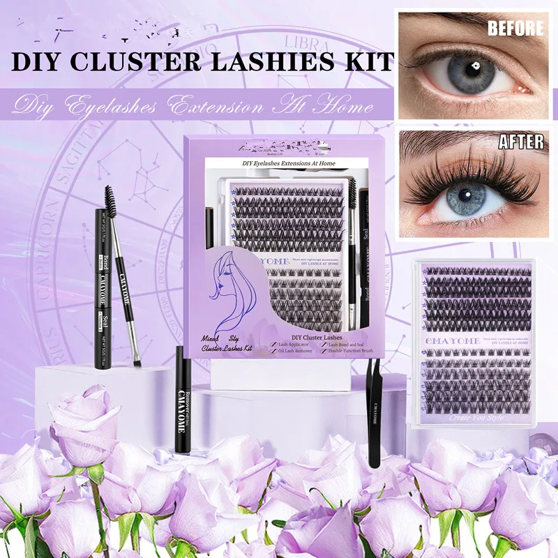 Hot Melt DIY Segmented False Eyelash Set Large Capacity Single Cluster False Eyelash Exquisite Gift Set Lashes