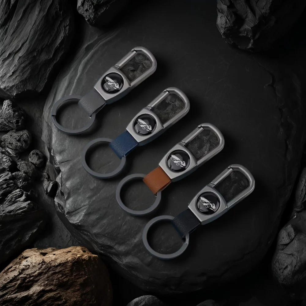 

Custom Logo Name Leather Wear Keychain for Men Woman Prevent Loss Creative Metal Simplicity Keyring Car Moto Key Chain Ring Gift