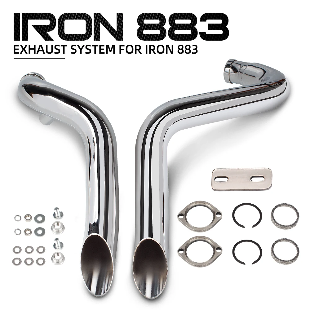 

Moto Exhaust Full System Kit for Harley T7 Softail Sportster Iron 883 1200 Motorcycle Steel Escape Front Pipe Header Tube