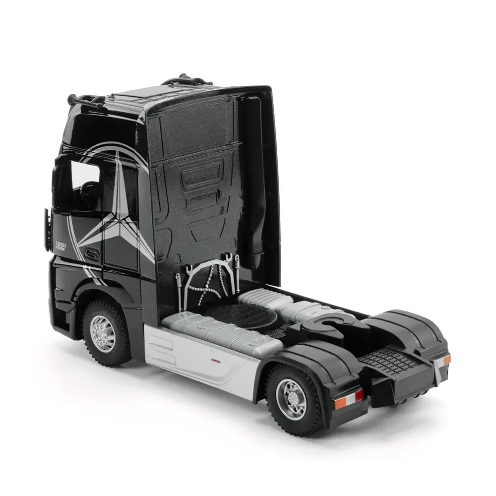 Modèle de voiture en alliage de métal moulé sous pression pour enfants, simulation de camion Mercedes-Benz ACTROS, son et lumière, nervure arrière, collection de jouets, cadeaux, A561, 1:36