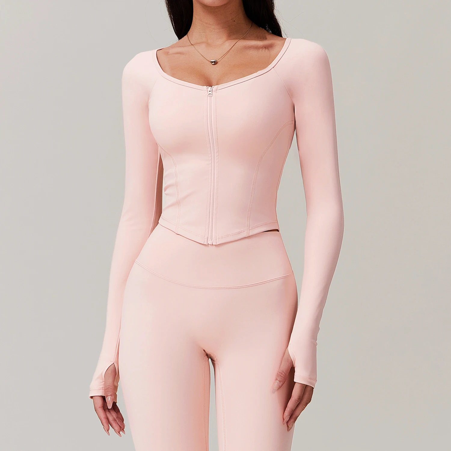 

Casual Slim Long Sleeve Shirts Jackets Women Gym Activewear Female Sports Top Woman Quick-Dry Running Yoga Clothes XP20