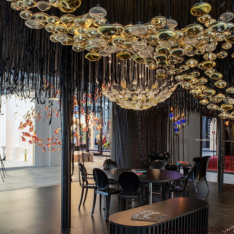 

LED Chandelier Designer Customization Specification Wedding Decoration Small Orb Crystal Chandelier