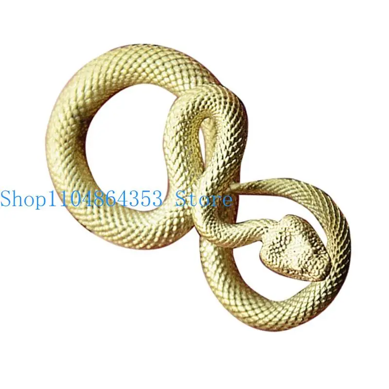 652F Artistic Snake Keychain Recyclable Bronze Planner With Fast Release Clip Traditional Cultural Gift Concept