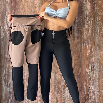 Damskie legginsy z wysokim stanem seksowne rajstopy podnoszące pośladki spodnie rzeźba legginsy Push Up spodnie damskie spodnie gimnastyczne i modelujące