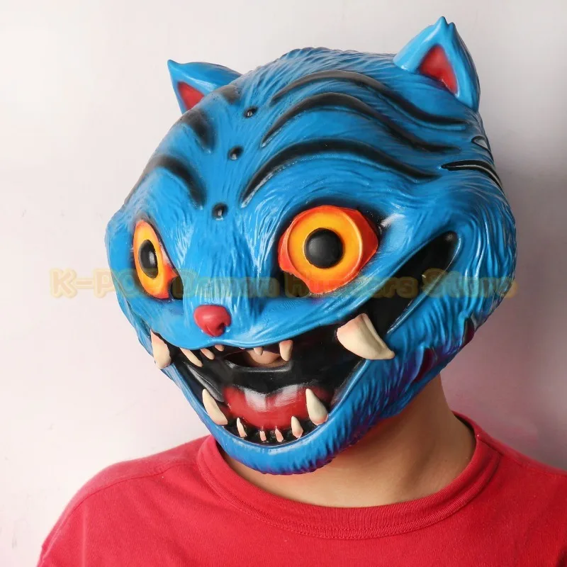 새로운 K팝 데몬 헌터즈 더피 타이거 코스프레 마스크 애니메이션 라텍스 헤드기어 할로윈 카니발 헤드 마스크 역할극 소품 의상 선물