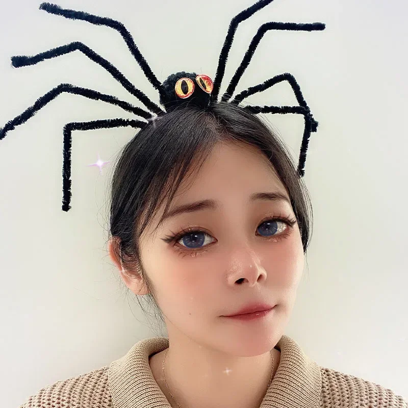 Halloween Simulated Spider Headbands Hair Dance Dress Up Women Festival Party Cosplay Hairband Gift Performance Makeup Headband