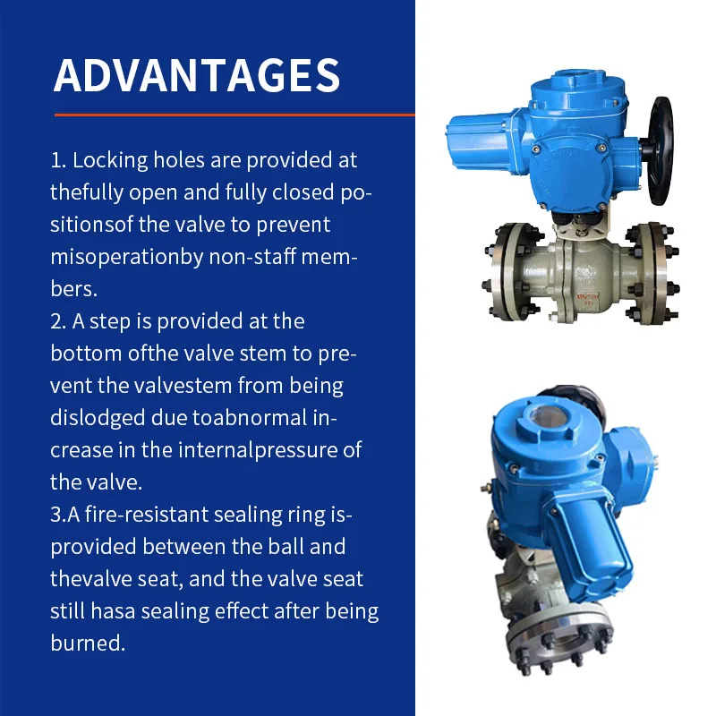 Supplier DN100 Cut Off Ball Valve Motorized  On-off Actuator Ball Valve for Water Oil  in Power Plant