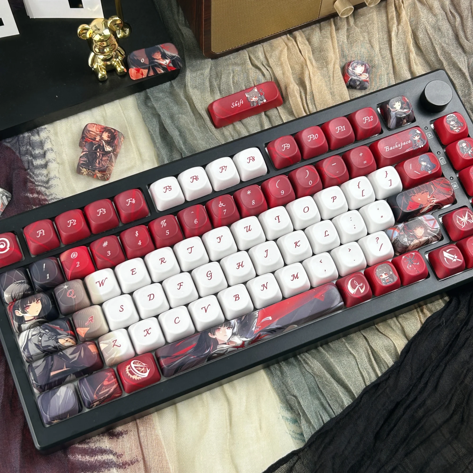 

MAIMOOO аниме Chisa Keycap MOA Profile Wuthering Waves мультфильм милые PBT пользовательские вишневые колпачки для игр ‌ Механическая клавиатура