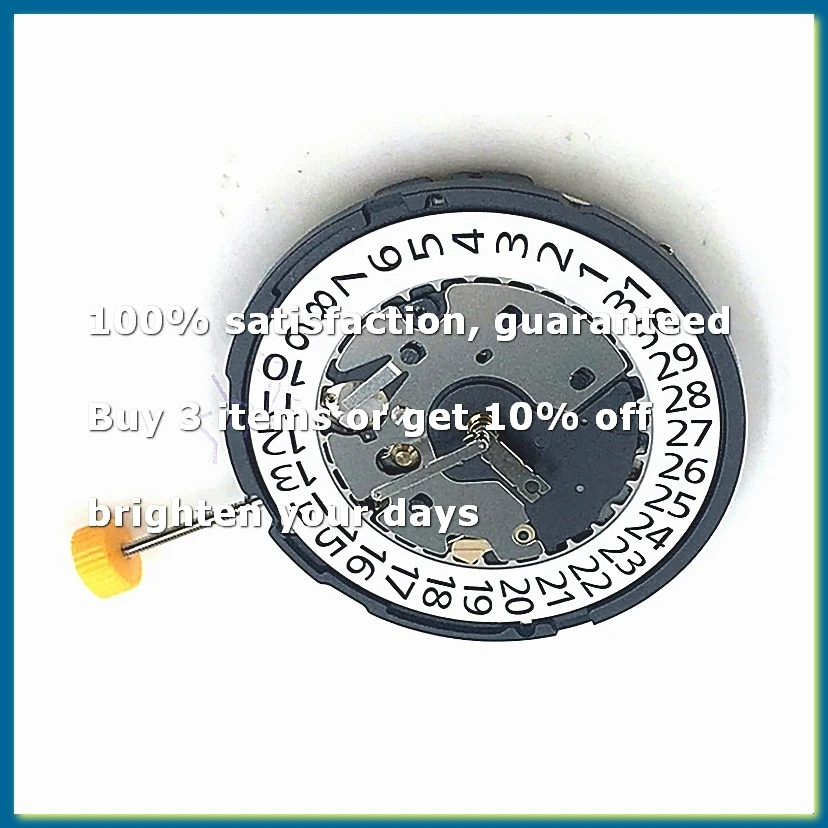 ●6 Hands Single Calendar Date At 4 O'Clock Quartz Replacement Movement for Z60 Watch Spare Parts with Battery